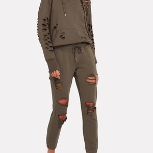 NSF Sayde Distressed French Terry Track Suit